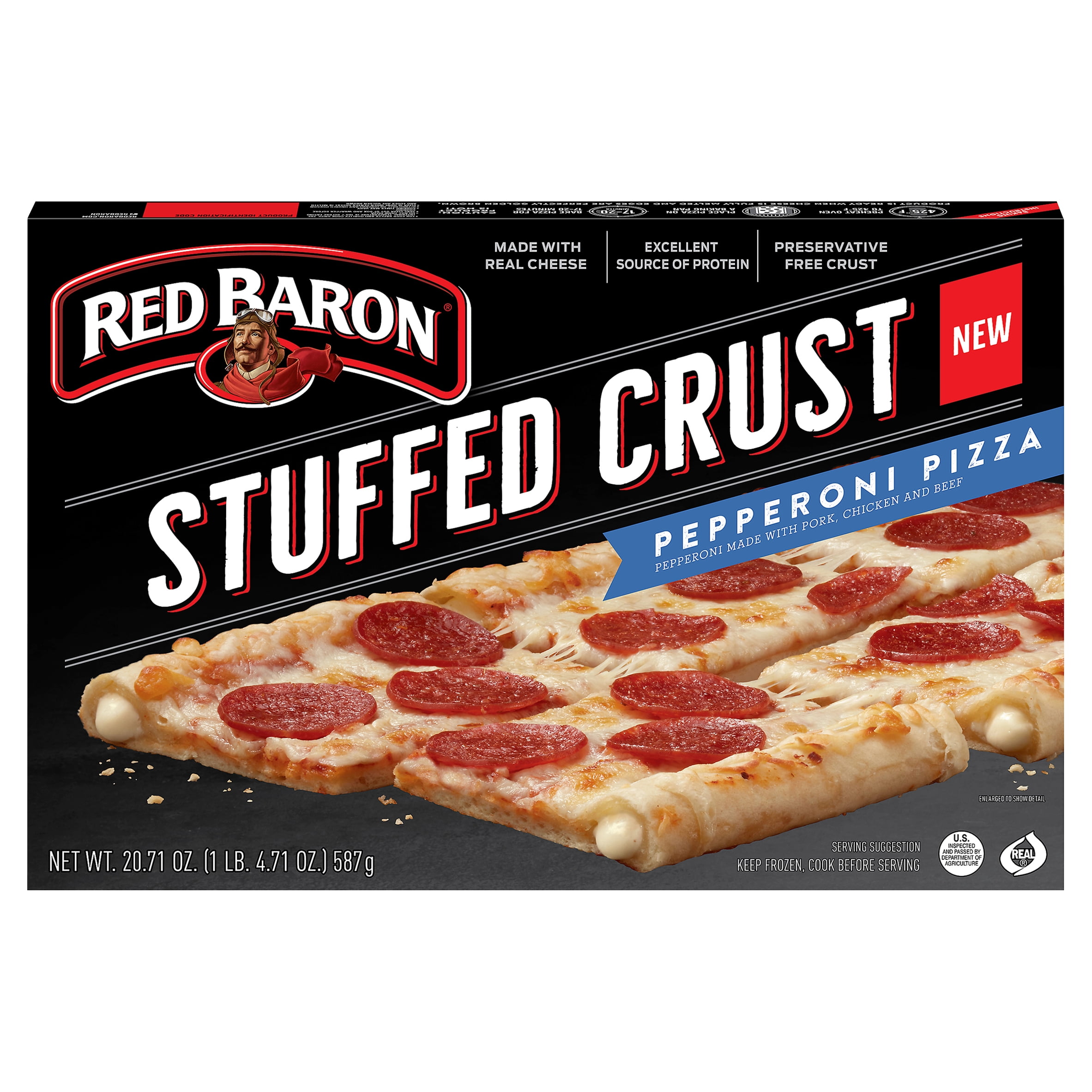 Red Baron Stuffed Crust Pepperoni Frozen Pizza 20.71oz