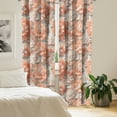 thumbnail image 2 of Ambesonne Vintage Floral Curtains, Orange White Flowers, Pair of 28"x63", Salmon Pale Tan, 2 of 5