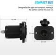 thumbnail image 2 of Nilight 2 Pack Car Cigarette Lighter Socket DC 12V Waterproof Power Outlet Adapter Replacement with Terminals Wires and Screws for Marine Boat Motorcycle, Boat, Car,Truck, RV, ATV, 2 of 7