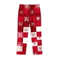 thumbnail image 5 of Cmtiyu Christmas Pajama Pants Women Christmas Printed Elastic Waist Drawstring Pajama Bottoms Casual Comfy Loose Lounge Sleep Capri Pants S-3XL, 5 of 5