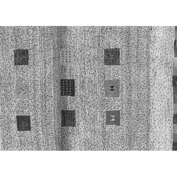 Ahgly Company Indoor Rectangle Abstract Gray Contemporary Area Rugs, 7' x 10'