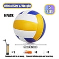 thumbnail image 2 of Paquete de 6 pelotas de voleibol Magicorange, tamaño 5, piel sintética suave al tacto, 2 of 9