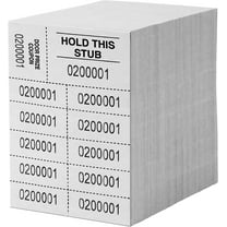 Auction Tickets - 500 Sheets - 10 Numbers per Sheet (White)