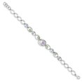 thumbnail image 2 of Auriga 925 Sterling Silver Peridot Blue Topaz Amethyst Bracelet 7.25 inch for Women(L- 7.25inch), 2 of 5