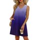 thumbnail image 3 of Vestido Corto para Mujeres Verano sin Mangas Cuello en V, Impresión de Moda con Bolsillos, Poliéster de Algodón Casual, 3 of 7