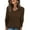 Deep Mocha Brown, variant on Ronuti Sweaters for Women V Neck Long Sleeve Casual Fall Tops Crochet Knit Lightweight Pullover Fashion Clothes 2025