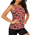 thumbnail image 2 of Balery Cute Tomato Camiseta sin mangas estampada ligera para mujer, tops de entrenamiento sin mangas, camisetas de yoga transpirables de secado rápido.-Large, 2 of 7