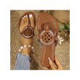 thumbnail image 6 of Women's Comfortable Brown Thong & Flip-Flop Summer Beach Flat Sandals, 6 of 7