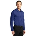 thumbnail image 4 of Port Authority Silk Touch Performance Long Sleeve Polo-XL (Royal), 4 of 6