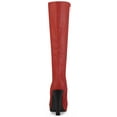 thumbnail image 2 of Unique Bargains Women's Chunky Heels Platform Over the Knee High Boot Red (Size 9), 2 of 7