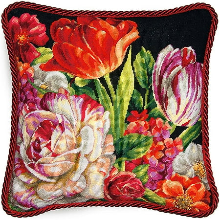 - Dimensions Needlepoint Kit, Bouquet on Black