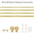 thumbnail image 2 of eTeckram 5/8" Double Curtain Rod with Boule Finials,Gold,28‘’-48‘’, 2 of 6