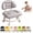 Gray Stool, variant on HIJUNE 2027 New Rolling Low Stool with Backrest, Padded Seat&Silent Casters, Comfortable and Mobile, 360° Stool with Wheels, Low Rolling Stool with Back Support