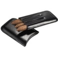 thumbnail image 2 of Visol Products VCASE707 Malfoy Black Leather 3-Finger Cigar Case, 2 of 3