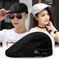 thumbnail image 2 of Boina de talla grande para hombre, gorra artística con visera para primavera y otoño, sombrero informal que combina con todo para mujer, sombrero de pintor retro británico para hombre., 2 of 6