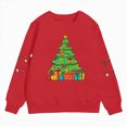 thumbnail image 4 of sdbrld Kids Girls Merry Christmas Long Sleeve Graphic Shirt Funny Xmas Holiday Family Party Matching Tops Red Sizes 5-6 Years, 4 of 4