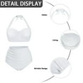 thumbnail image 5 of Yuyamidu Comfortable Tankini Bathing Suits with Bottom Adjustable Strap High Waist Bikini Set Size M Cherry Blossom Tie Closure Swimsuit Summer Pool Party Clothes, Set of 2, 5 of 6