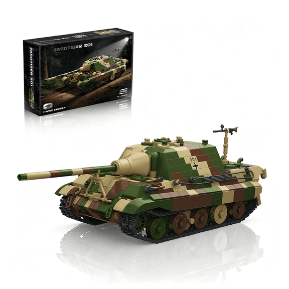 Jagdtiger 201 Tank Building Sets, Compatible with Lego Military, Collection Building Block for History Enthusiasts & Adult