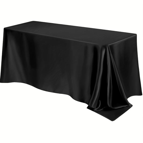 Decoraciones de Mesa para Fiesta Mantel de Satén sin Costuras Mantel Suave de Seda Rectangular Tela Lisa Decoración de Mesa de Comedor Adecuado para Restaurante Decoración de Eventos de Banquete de Bo