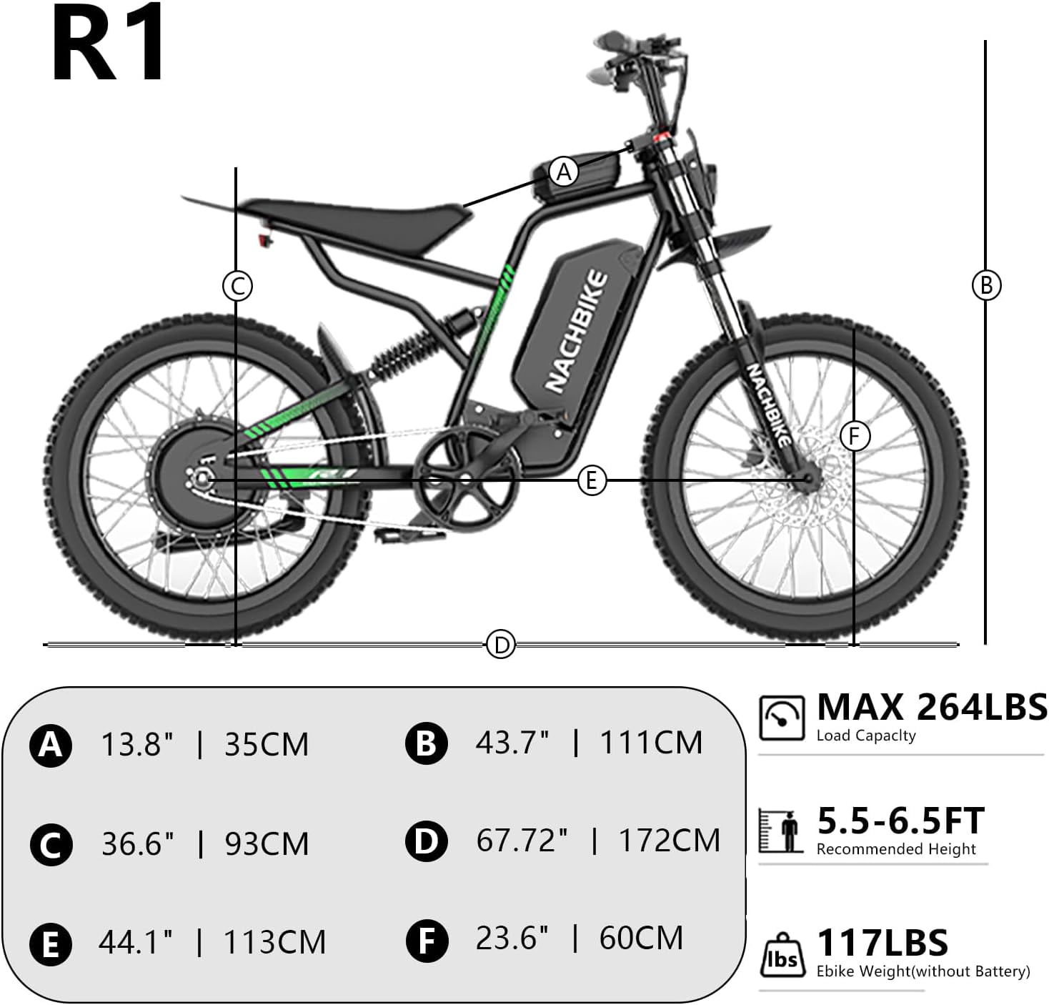 Max Speed 40MPH,4000W(Peak) R1 Electric Dirt Bike for Adults,Electric Motorcycle with 60V/25AH Battery Ebike Bicycle 4-Piston Dual Hydraulic Brake,19x2.7"Tire Front/Rear Suspension