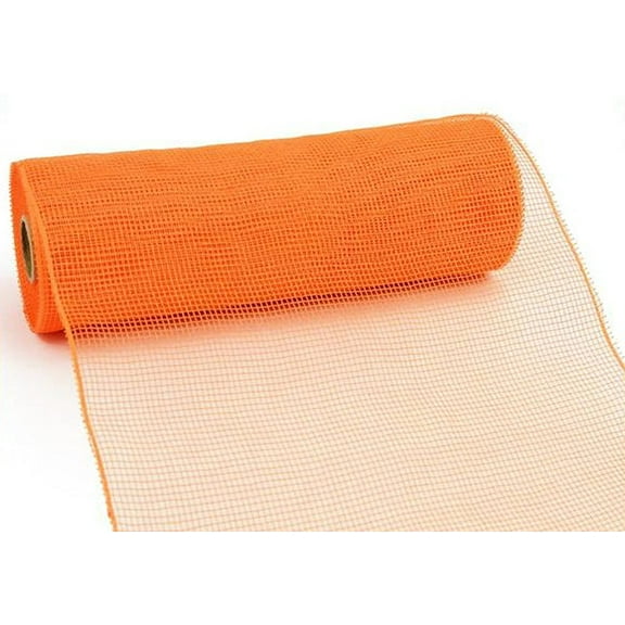 10 Inch x 30 Feet Deco Poly Mesh Ribbon - Orange Non Metallic : RE130220