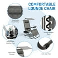 thumbnail image 5 of Ktaxon 2 Person Folding Zero Gravity Reclining Lounge Chairs Outdoor Beach Patio Yard-Gray, 5 of 7