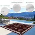 thumbnail image 3 of Brown Boho Outdoor Rug for Patio/Deck/Porch, Non-Slip Large Area Rug 5 x 8 Ft, Retro Farmhouse Abstract Geometric Ethnic Art Indoor Outdoor Rugs Washable Area Rugs, Camping Rug Carpet Runner, 3 of 8