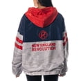 thumbnail image 5 of Unisex The Wild Collective Navy/Gray New England Revolution Track Full-Zip Jacket, 5 of 6