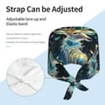 thumbnail image 3 of Cauagu Colorful Stained Glass Deer Pattern 1 Pcs Working Caps,Adjustable Working Hats Elastic Scrub Hats Nurse Scrub Cap Nurse Hats Elastic Tie Back Hats Unisex,One Size, 3 of 7