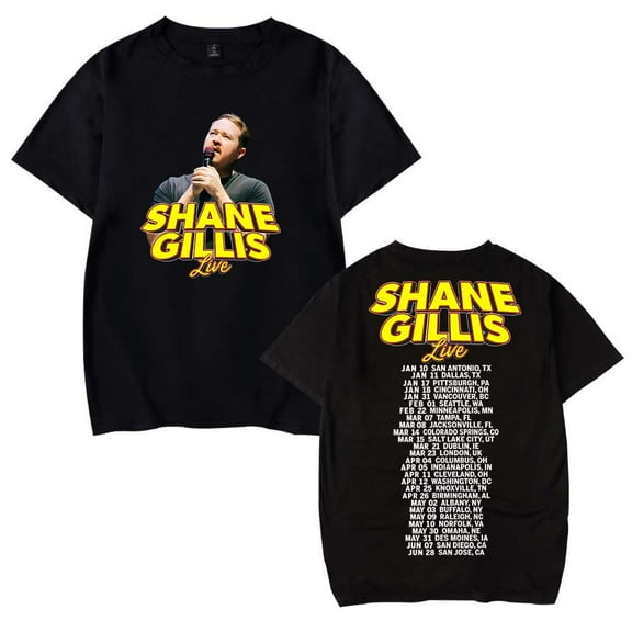 Shane Gillis Live 2025 Tour T-shirt Summer Casual Short-sleeved Men And Women Street Wear