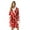Red - Bite Me Gingerbread Man, variant on Just Love Sherpa Trim Plush Robe for Women 6761-10334-L (Black - Mixed Holiday, X-Small)