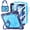 Nvayblue+Blue, variant on ELEHOLD Rugged Case Built-in Screen Protector For iPad Air 11-inch M4(2026)/M3 (2025)/M2 (2024)/iPad Pro 11 2022/2021/2020/2018 Pencil Holder Ring Kickstand Cover With Crossbody Strap,Purple+Mint
