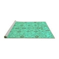 thumbnail image 2 of Ahgly Company Machine Washable Indoor Rectangle Abstract Turquoise Blue Modern Area Rugs, 6' x 9', 2 of 4