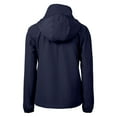 thumbnail image 3 of Women's Cutter & Buck  Navy Quinnipiac Bobcats Charter Eco Recycled Half-Zip Anorak Jacket, 3 of 3