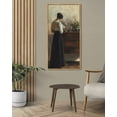 thumbnail image 5 of Drsoum Large 20x40in Natural Framed Vintage Wall Art Classic Moody Elegant Woman Stands Reading a Book Victorian Wall Prints Living room Bedroom Office Decor, 5 of 7
