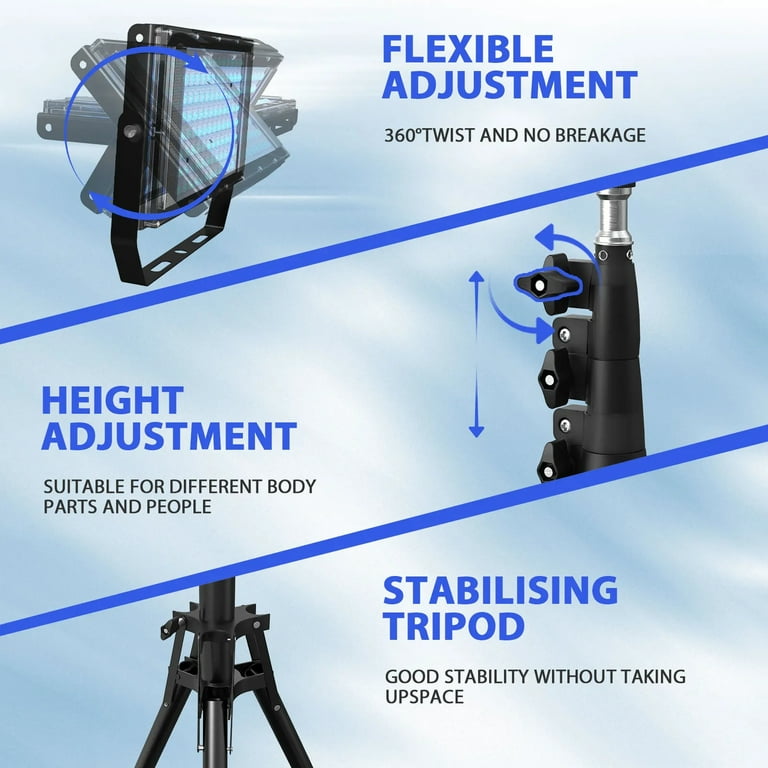 Ultraviolet Tanning Lamp 50W Tripod Solarium Lamp for Tanning Body