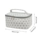 thumbnail image 2 of Bolsas de Maquillaje de Viaje Cosmético Cuadrado Ligero de Puntos Únicos 1 Pc para Viaje Blanco Gris Poliéster, 2 of 5