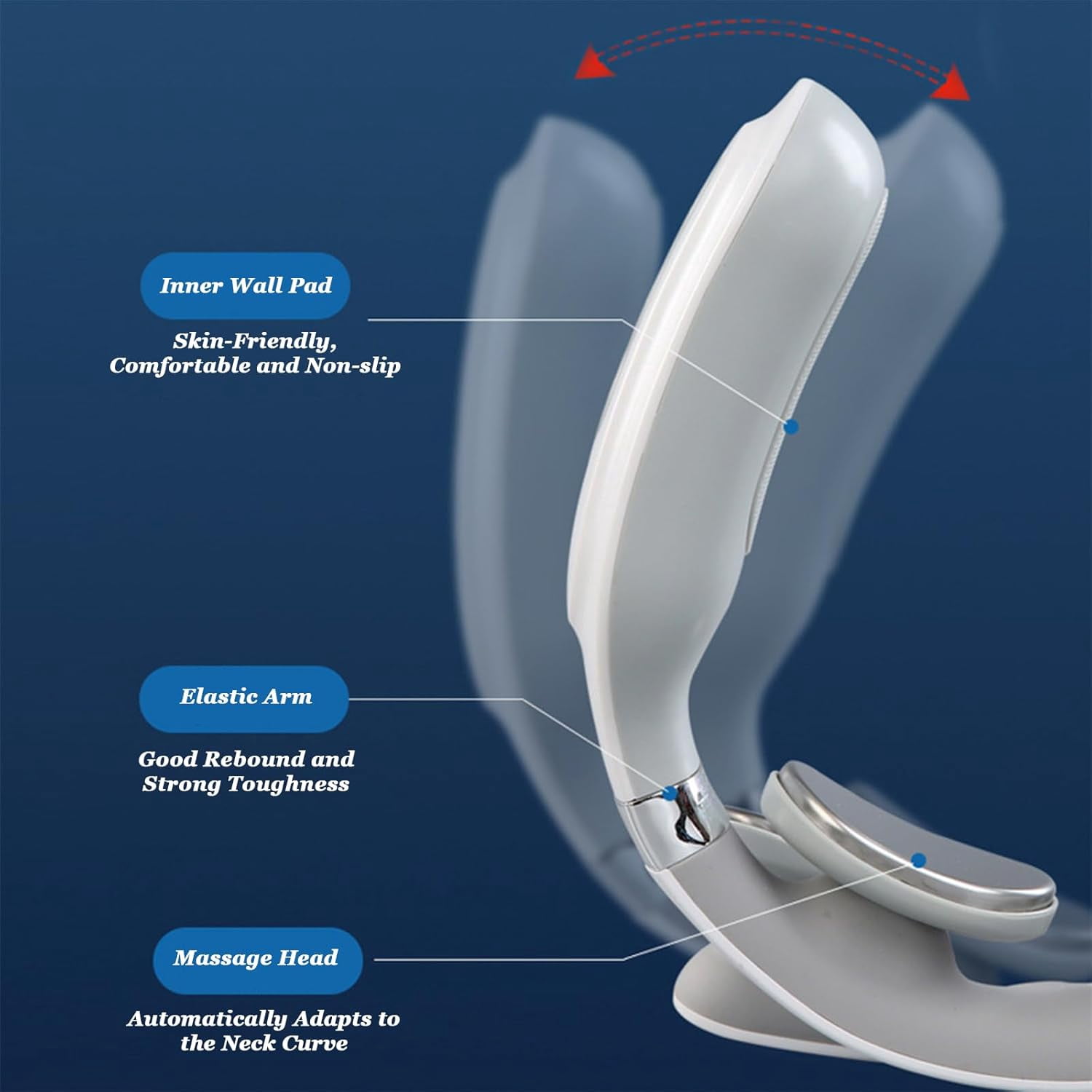Neck Massager, 2026 2.0 Upgraded Pulse Technology with Heat, 6 Modes 16 Levels for Relaxation, Portable, Lightweight for Home Use