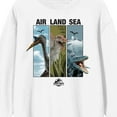 thumbnail image 2 of Jurassic Rebirth Air Land Sea Adult Black Crew Neck Long Sleeve Sweatshirt-3XL, 2 of 7