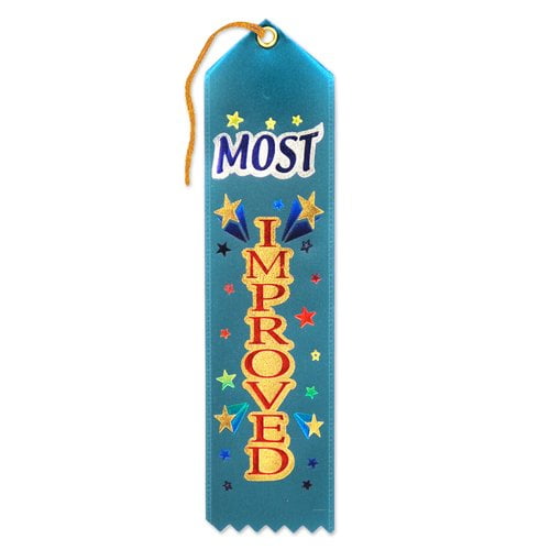 the beistle company most improved award ribbon set of 6 walmart com another name for most improved award