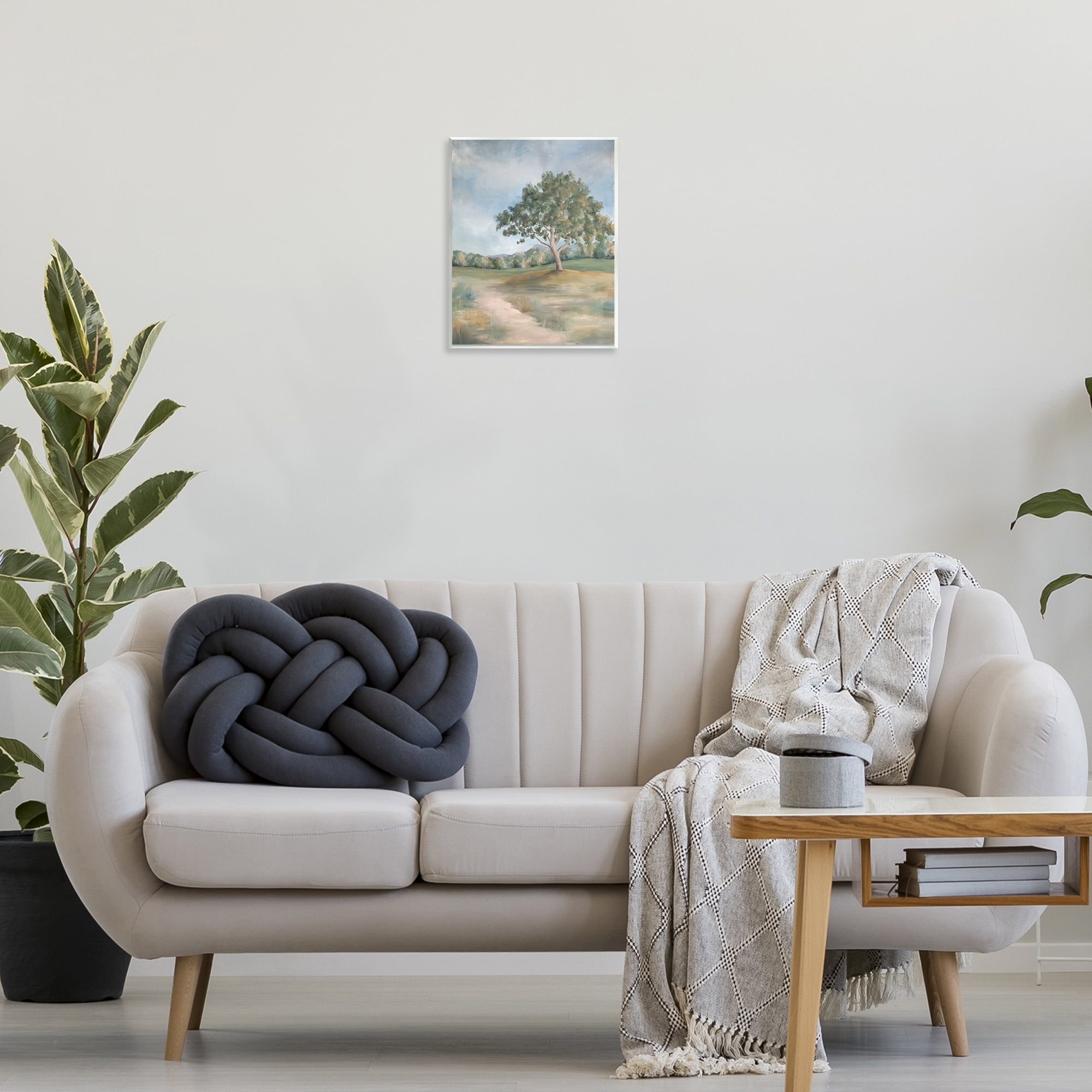 Countryside Tree Scenery Wall Plaque Art, design by Leah Noel Art