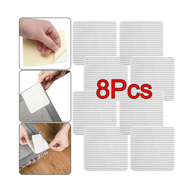 Tapis Antidérapant Carré Réutilisable en Silicone Antidérapant Lavable Anti-Frisage 4 Pcs