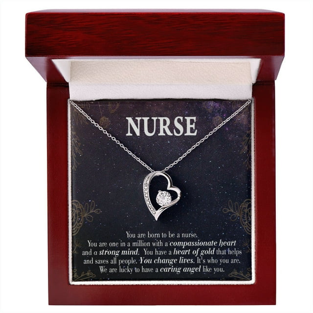 Collier d'Appréciation pour Infirmière Ange Infirmière de Soins de Santé avec Carte Message