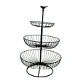 thumbnail image 4 of Soporte de cesta de alambre Macarena para frutas y verduras 3 capas 48cm Pájaro negro, 4 of 8