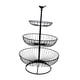 thumbnail image 4 of Soporte metálico para cesta de frutas de 3 niveles, soporte para frutas, cuenco extraíble versátil de gran capacidad para almacenar y organizar, Pájaro superior negro, 4 of 9