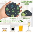 thumbnail image 3 of WOBOGO St Patricks Pattern with Hats and Shamrocks Coil Coasters Set of 6 Minimalist Cotton Woven 3.94 inch Non-Slip Insulated and Absorbent Home Accessories., 3 of 7