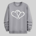 thumbnail image 3 of Ceisia Men's Regular-Fit Crew-Neck Double-Heart Hand-Drawn Printed Casual Sweatshirt Gift, 3 of 6