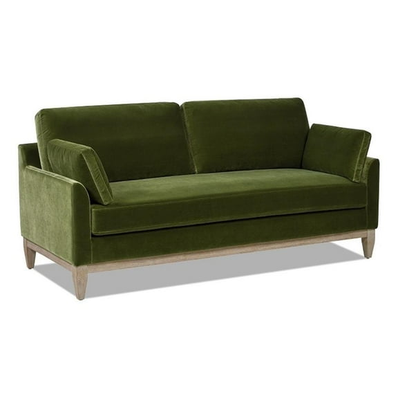 Pemberly Row Modern / Contemporary 75.5" Farmhouse Sofa Olive Green