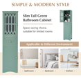 thumbnail image 3 of DEALTOPS Modern Bathroom Cabinet with Drawer and 2 Cabinets, Slim Freestanding Storage Cabinet with adjustable shelf for Bathroom - Green, 3 of 8
