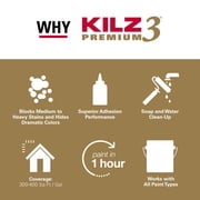 KILZ 3 Premium Interior/Exterior Multi-purpose Water-based Wall and Ceiling Primer ( 1-quart )